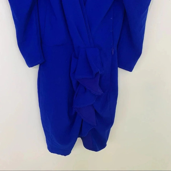 NWT Ba&Sh Melinda Puff Sleeve Ruched Mini Dress Blue Size XS - Picture 9 of 11